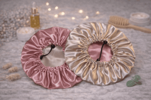 Bonnet de nuit Maeva Queen Rose Gold et Champagne